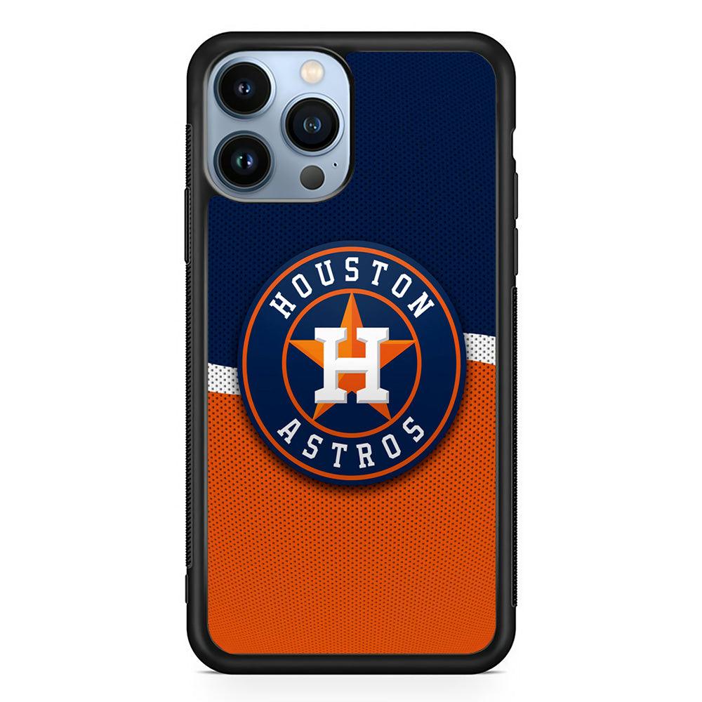 Baseball Houston Astros MLB 001 iPhone 13 Pro Case-Rubber / Black (2D Case)-Xtracase