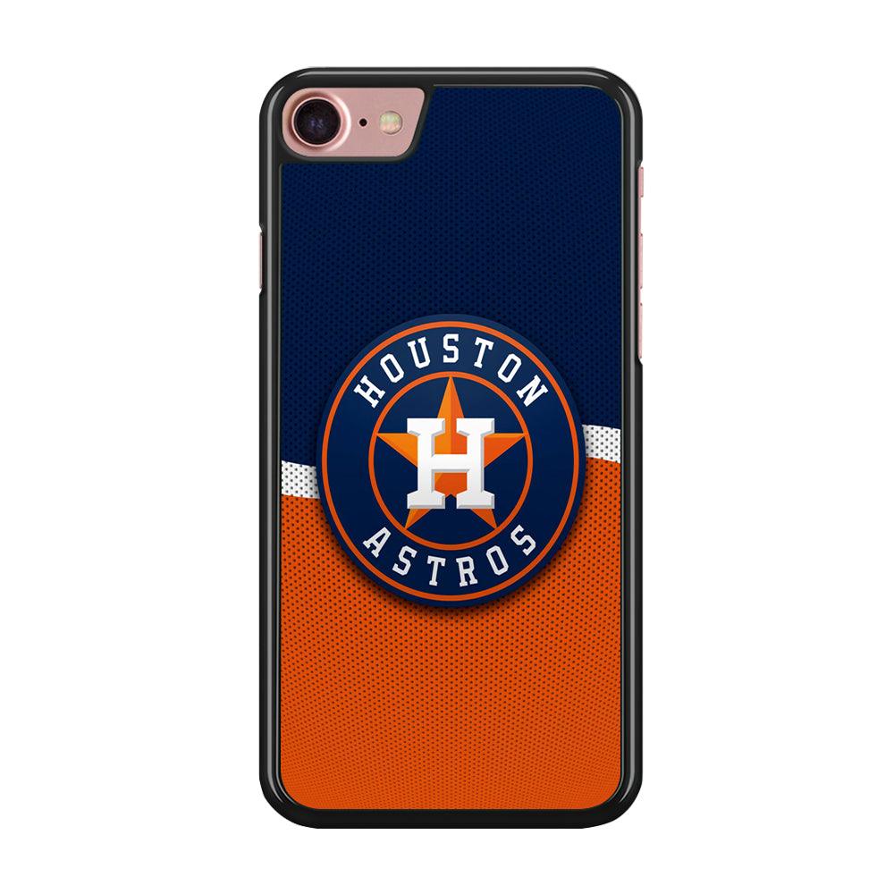 Baseball Houston Astros MLB 001 iPhone SE 2020 Case-Rubber / Black (2D Case)-Xtracase