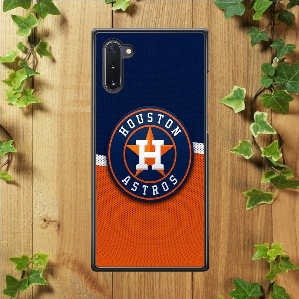 Baseball Houston Astros MLB 001 Samsung Galaxy Note 10 Case-Rubber / White (2D Case)-Xtracase