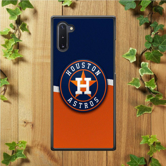 Baseball Houston Astros MLB 001 Samsung Galaxy Note 10 Case-Rubber / White (2D Case)-Xtracase