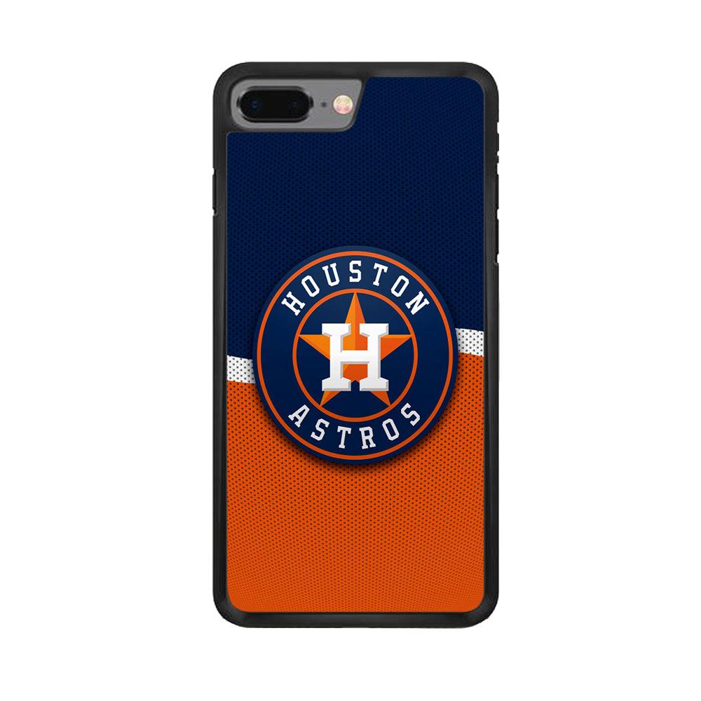 Baseball Houston Astros MLB 001 iPhone 8 Plus Case-Rubber / Black (2D Case)-Xtracase