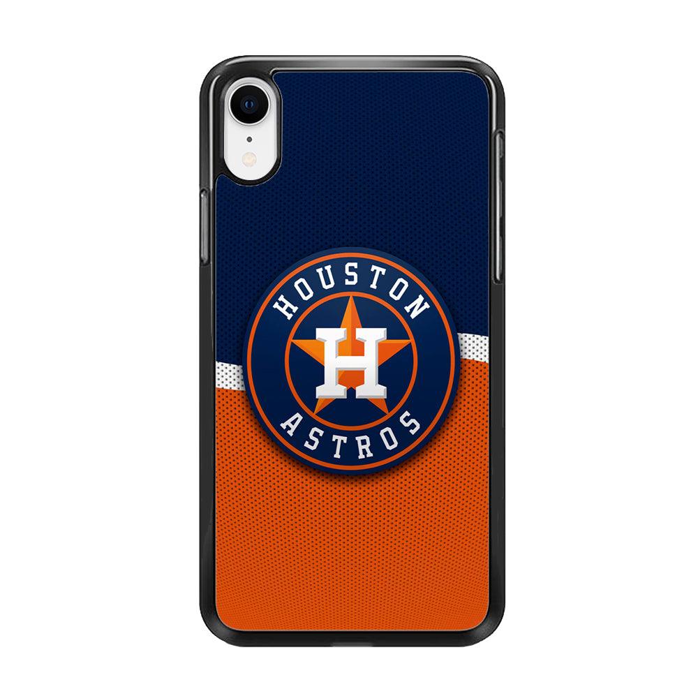 Baseball Houston Astros MLB 001 iPhone XR Case-Rubber / Black (2D Case)-Xtracase