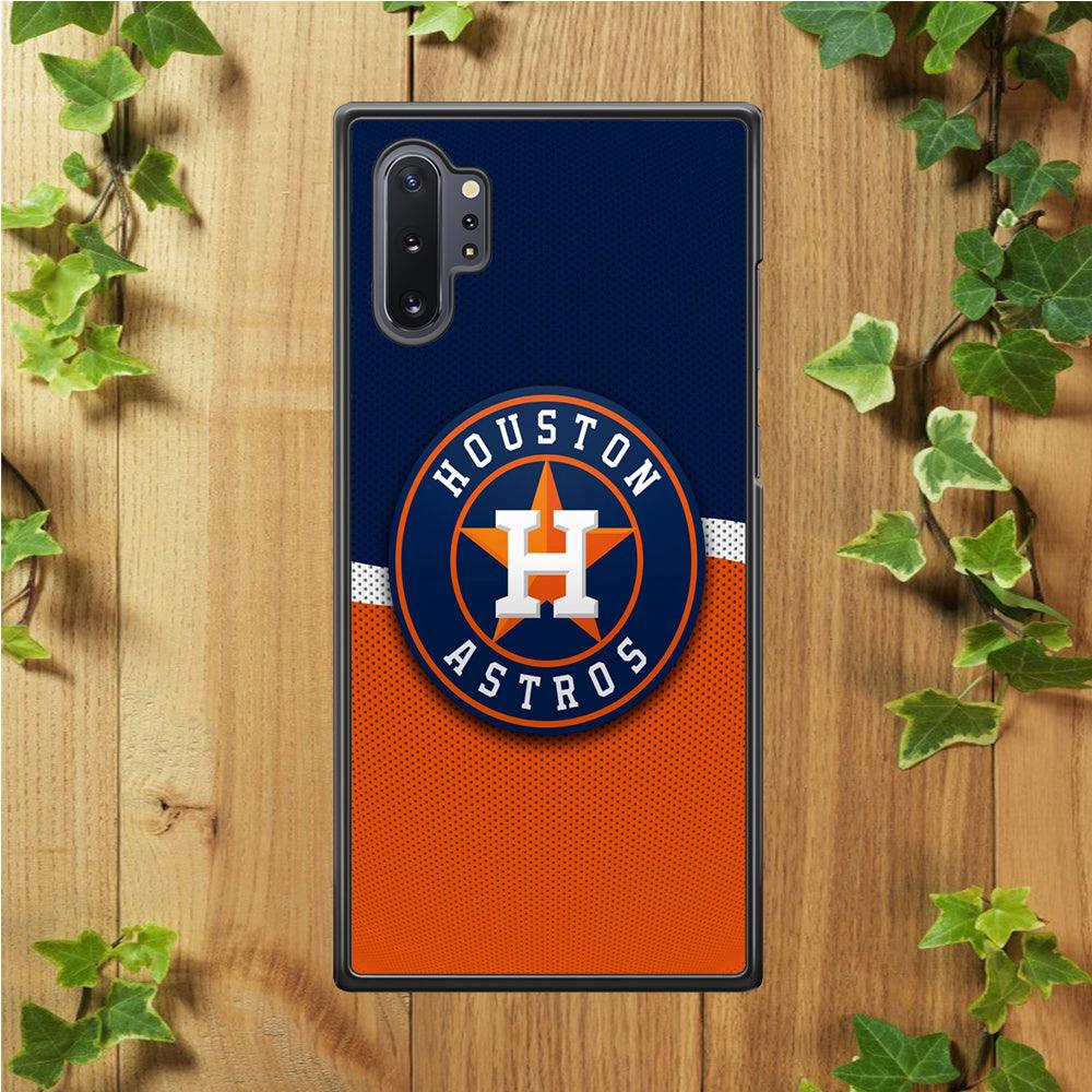 Baseball Houston Astros MLB 001 Samsung Galaxy Note 10 Plus Case-Rubber / Black (2D Case)-Xtracase