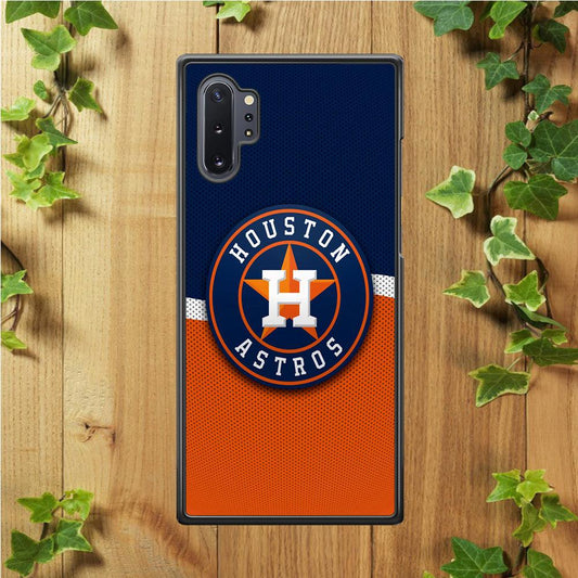 Baseball Houston Astros MLB 001 Samsung Galaxy Note 10 Plus Case-Rubber / Black (2D Case)-Xtracase