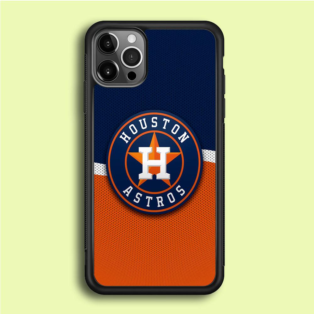 Baseball Houston Astros MLB 001 iPhone 12 Pro Case-Rubber / Black (2D Case)-Xtracase