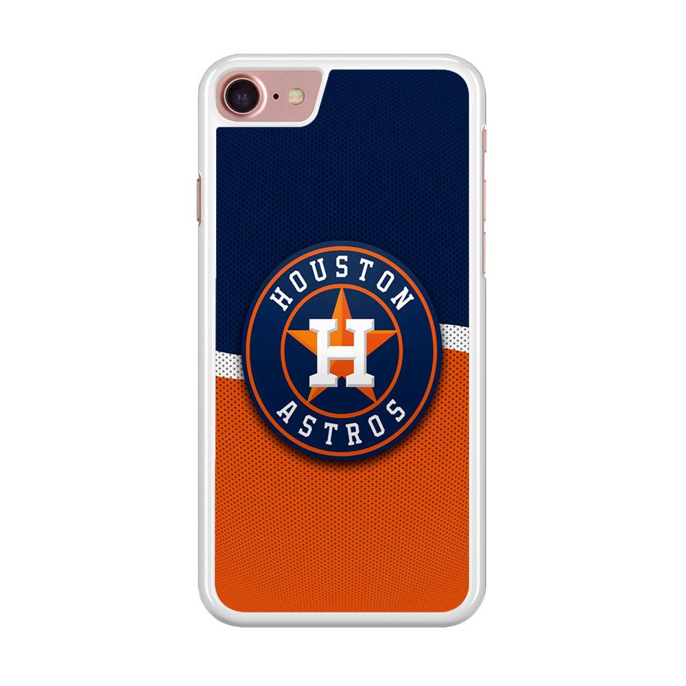 Baseball Houston Astros MLB 001 iPhone 8 Case-Rubber / White (2D Case)-Xtracase