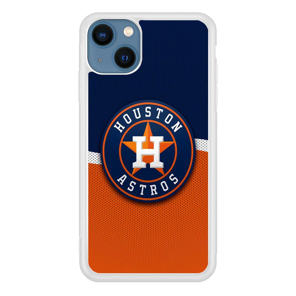 Baseball Houston Astros MLB 001 iPhone 13 Case-Rubber / White (2D Case)-Xtracase