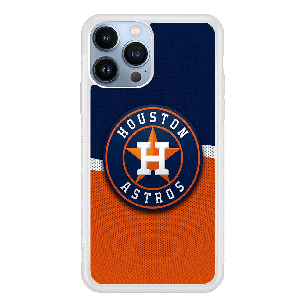 Baseball Houston Astros MLB 001 iPhone 13 Pro Case-Rubber / White (2D Case)-Xtracase