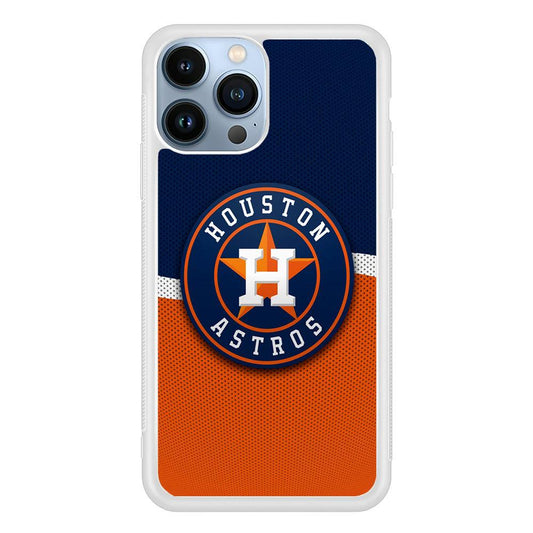 Baseball Houston Astros MLB 001 iPhone 13 Pro Max Case-Rubber / White (2D Case)-Xtracase