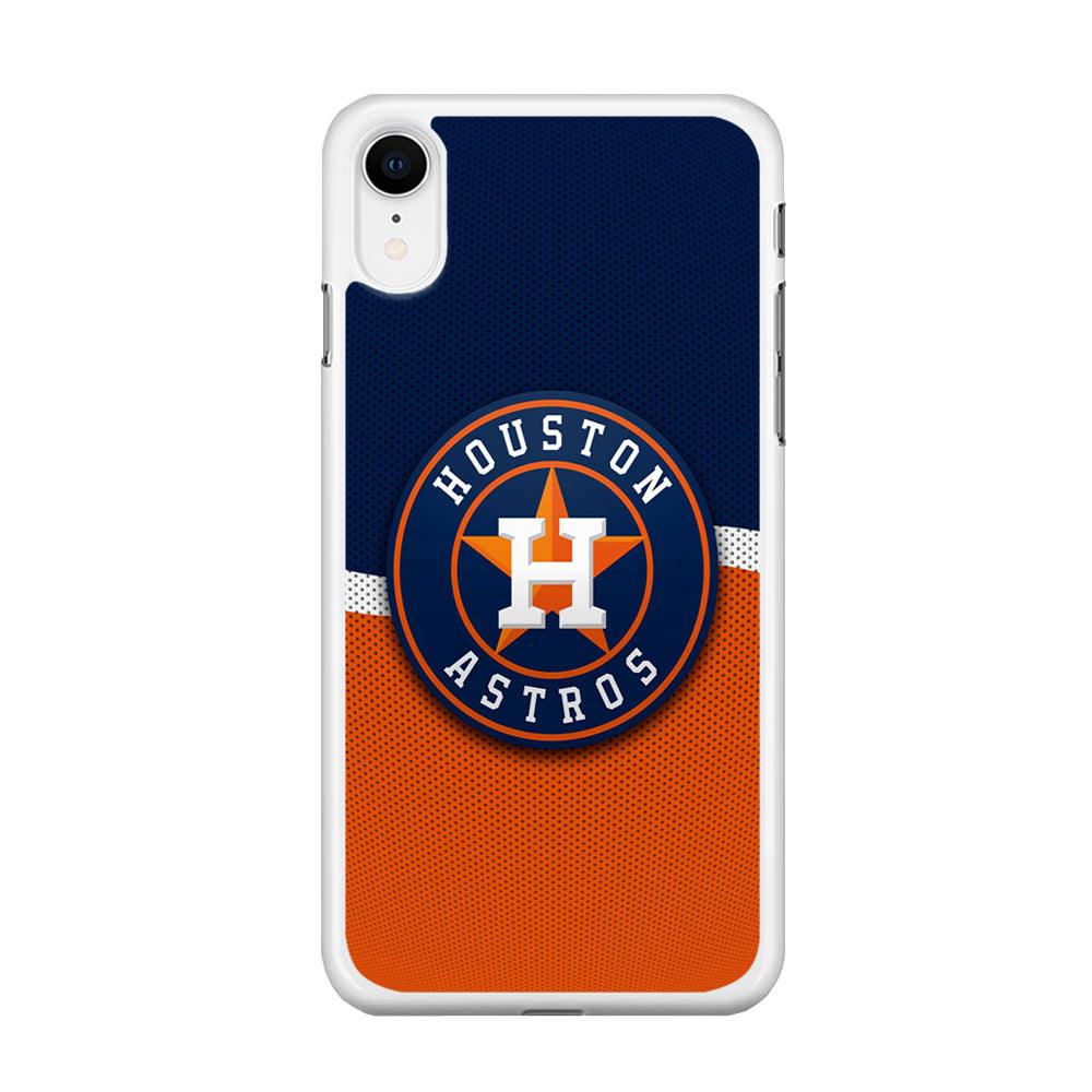 Baseball Houston Astros MLB 001 iPhone XR Case-Rubber / White (2D Case)-Xtracase