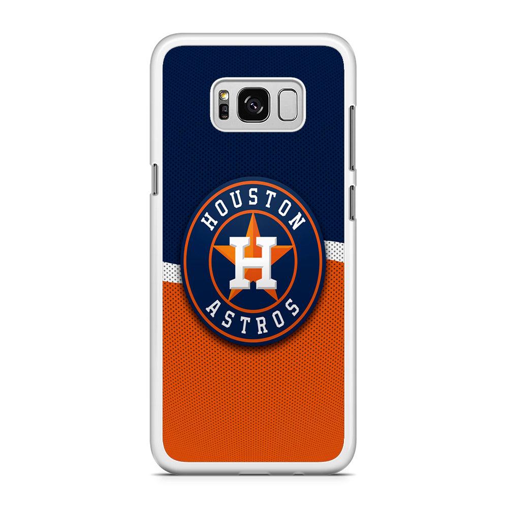 Baseball Houston Astros MLB 001 Samsung Galaxy S8 Case-Rubber / White (2D Case)-Xtracase
