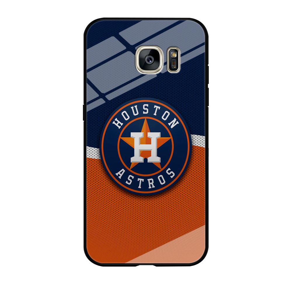 Baseball Houston Astros MLB 001 Samsung Galaxy S7 Edge Case-Tempered Glass Case-Xtracase