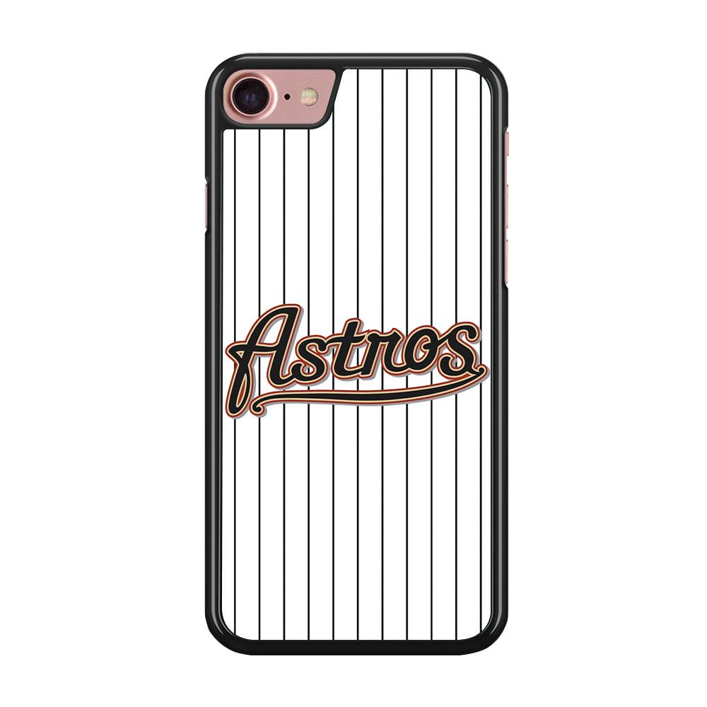 Baseball Houston Astros MLB 002 iPhone SE 2020 Case-Rubber / Black (2D Case)-Xtracase
