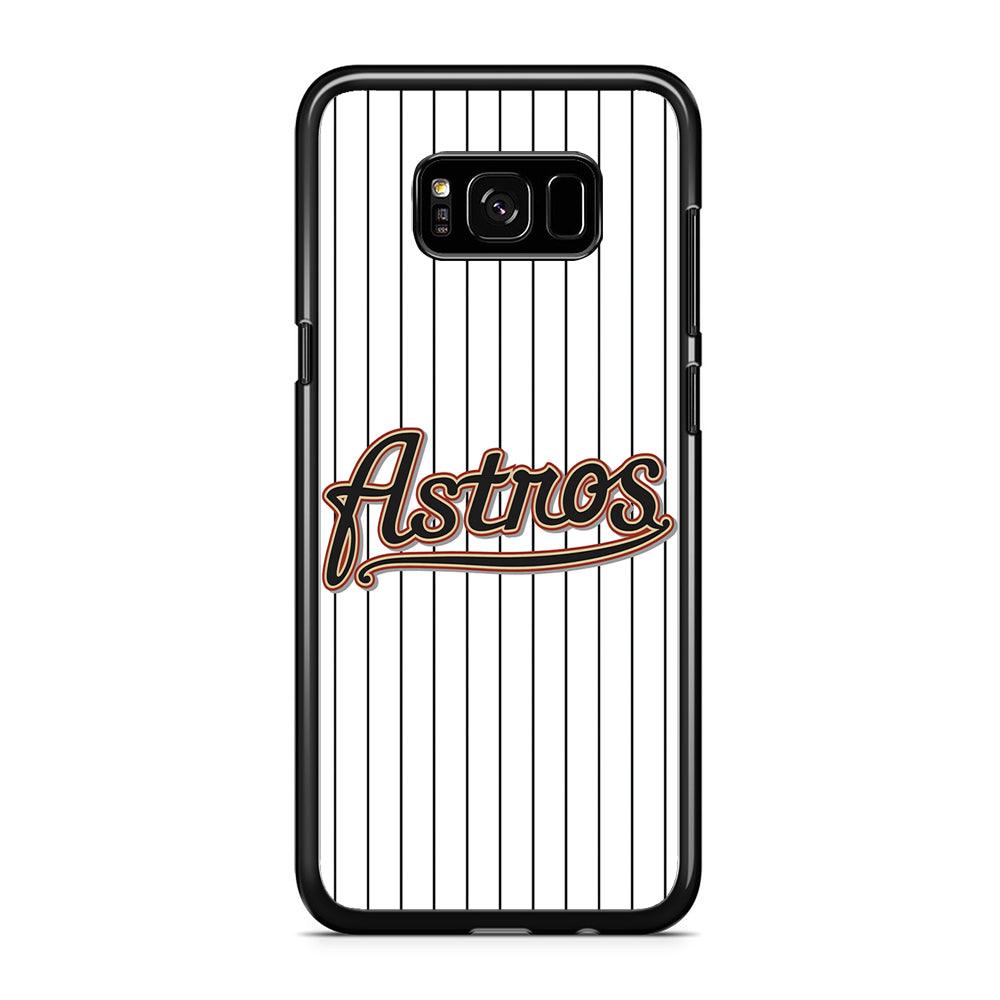 Baseball Houston Astros MLB 002 Samsung Galaxy S8 Plus Case-Rubber / Black (2D Case)-Xtracase