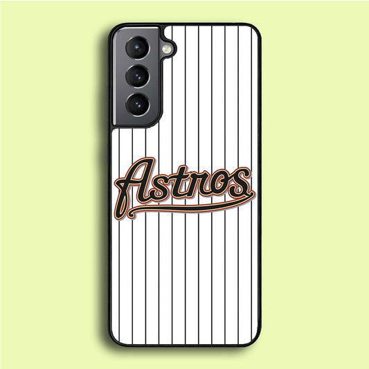 Baseball Houston Astros MLB 002 Samsung Galaxy S21 Case-Rubber / Black (2D Case)-Xtracase
