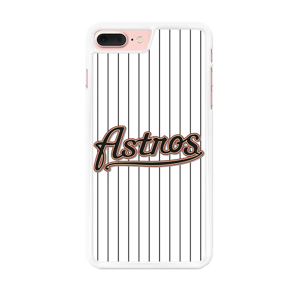 Baseball Houston Astros MLB 002 iPhone 8 Plus Case-Rubber / White (2D Case)-Xtracase
