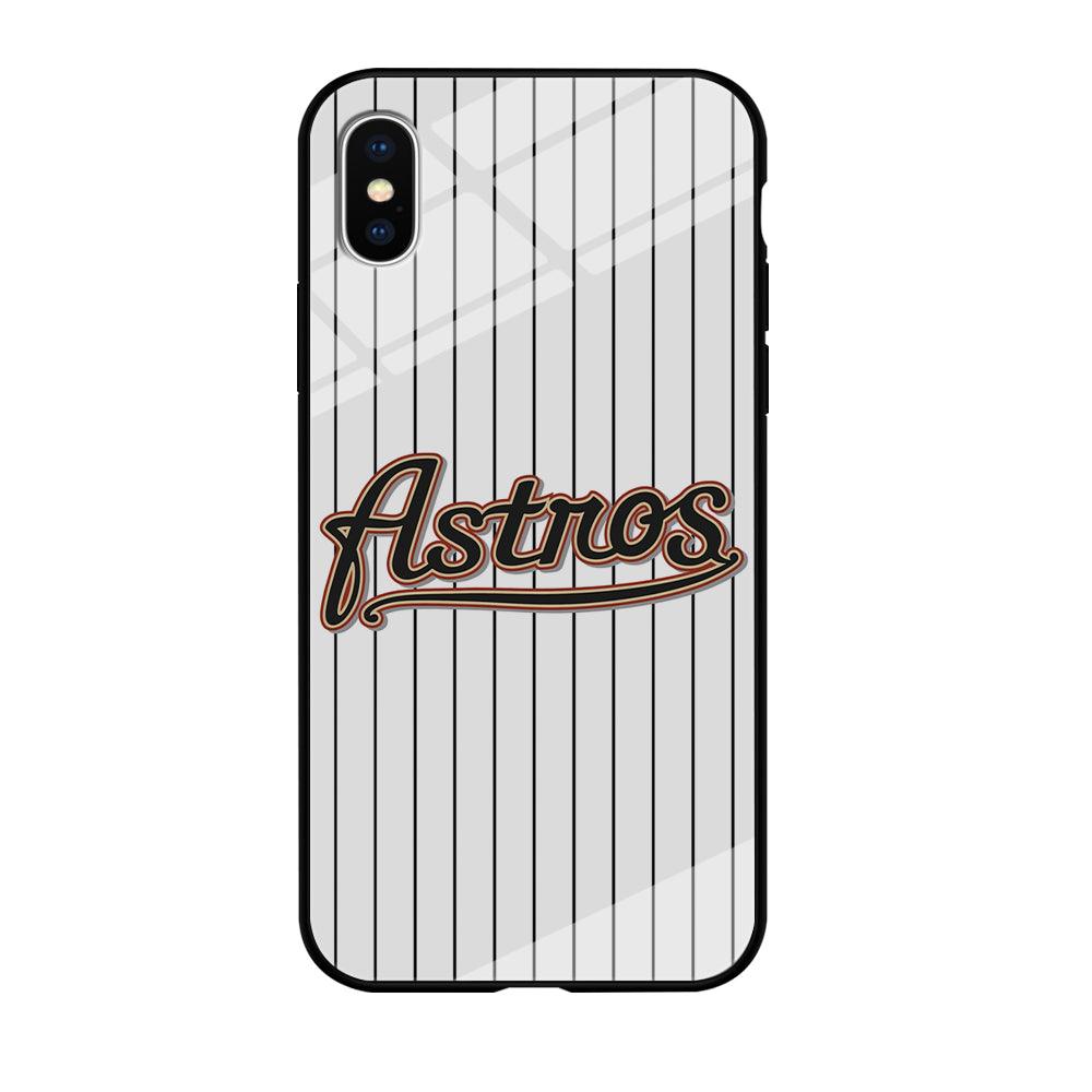 Baseball Houston Astros MLB 002 iPhone X Case-Tempered Glass Case-Xtracase