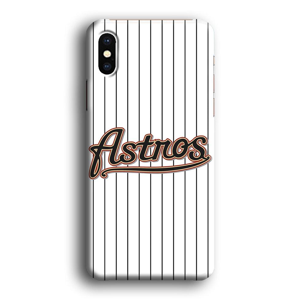 Baseball Houston Astros MLB 002 iPhone Xs Case-Plastic / Full Wrap (3D Case)-Xtracase