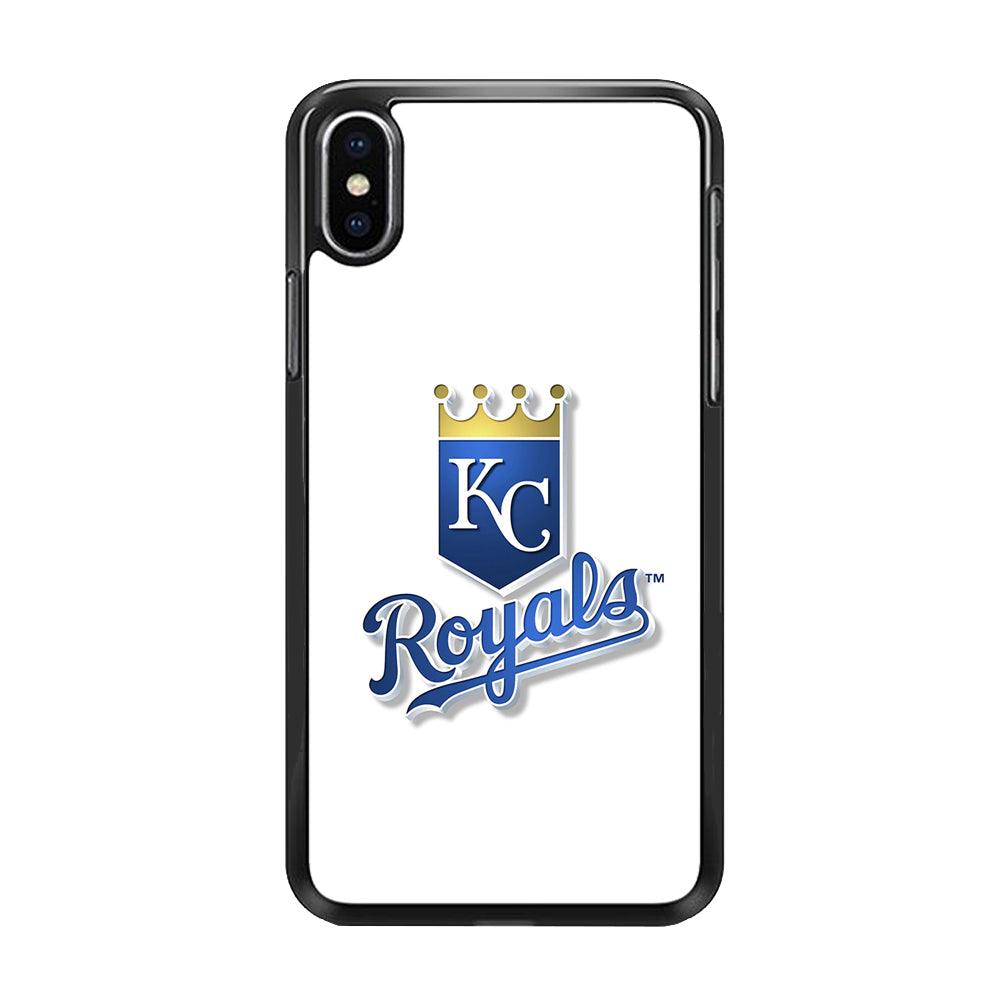 Baseball Kansas City Royals MLB 001 iPhone Xs Case-Rubber / Black (2D Case)-Xtracase