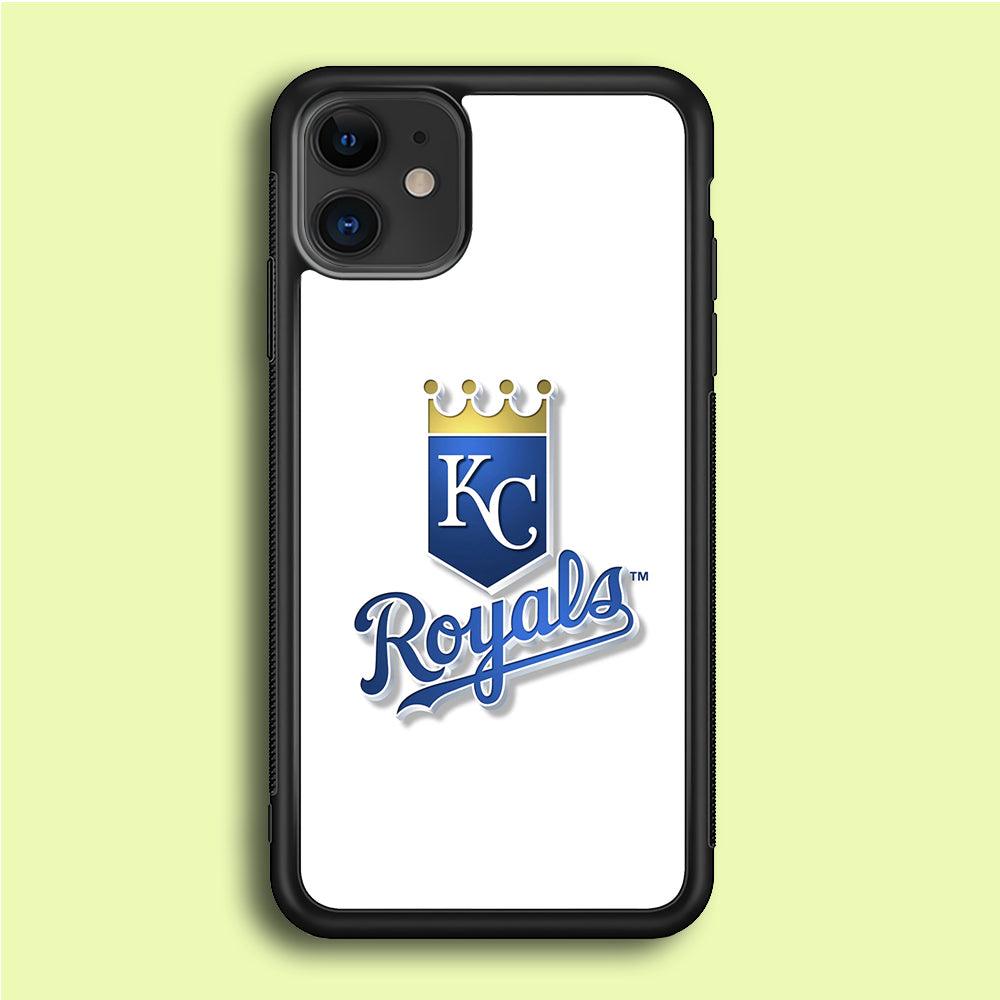 Baseball Kansas City Royals MLB 001 iPhone 12 Case-Rubber / Black (2D Case)-Xtracase