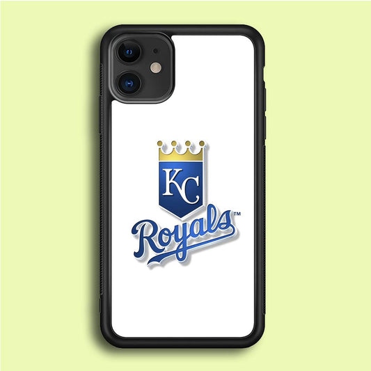 Baseball Kansas City Royals MLB 001 iPhone 12 Case-Rubber / Black (2D Case)-Xtracase