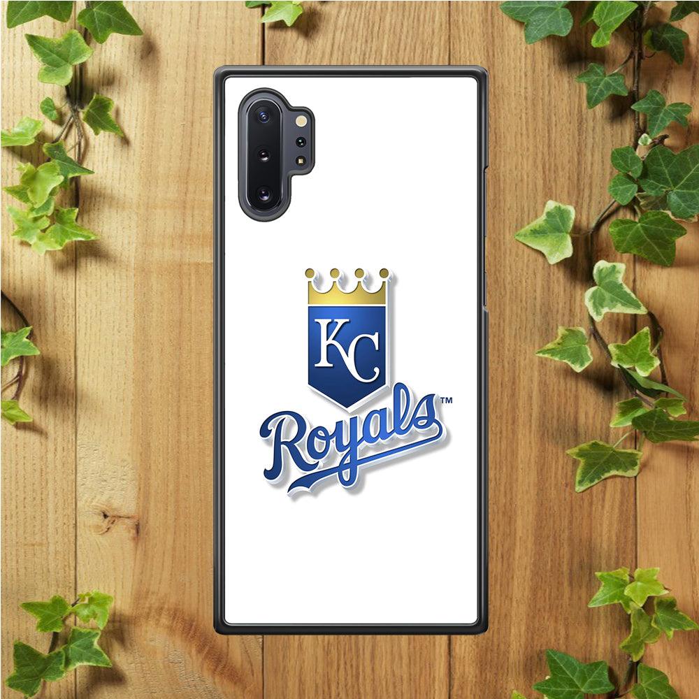 Baseball Kansas City Royals MLB 001 Samsung Galaxy Note 10 Plus Case-Rubber / White (2D Case)-Xtracase