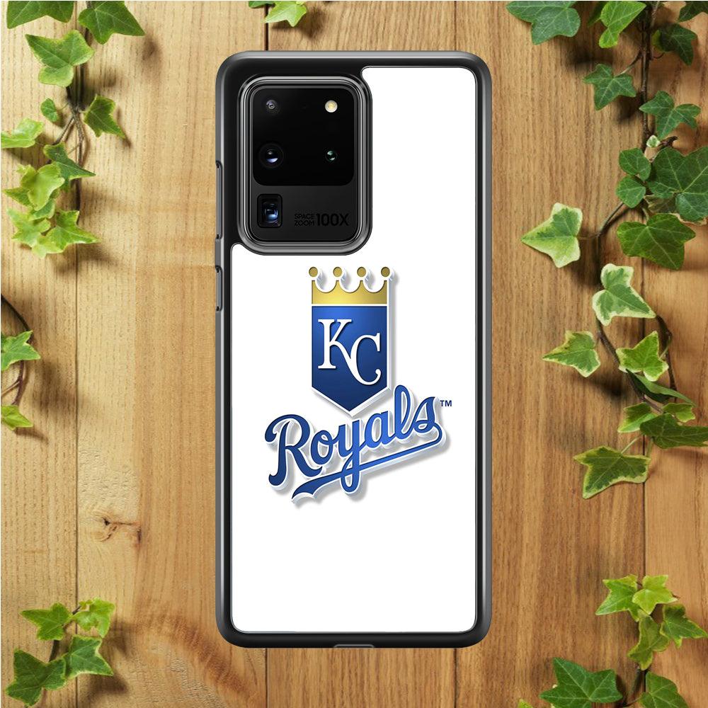 Baseball Kansas City Royals MLB 001 Samsung Galaxy S20 Ultra Case-Rubber / White (2D Case)-Xtracase