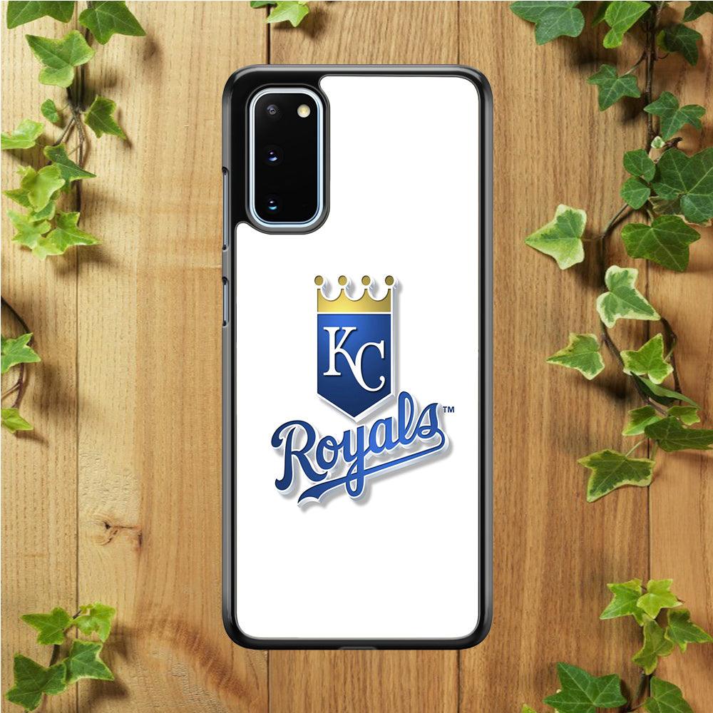 Baseball Kansas City Royals MLB 001 Samsung Galaxy S20 Case-Rubber / White (2D Case)-Xtracase