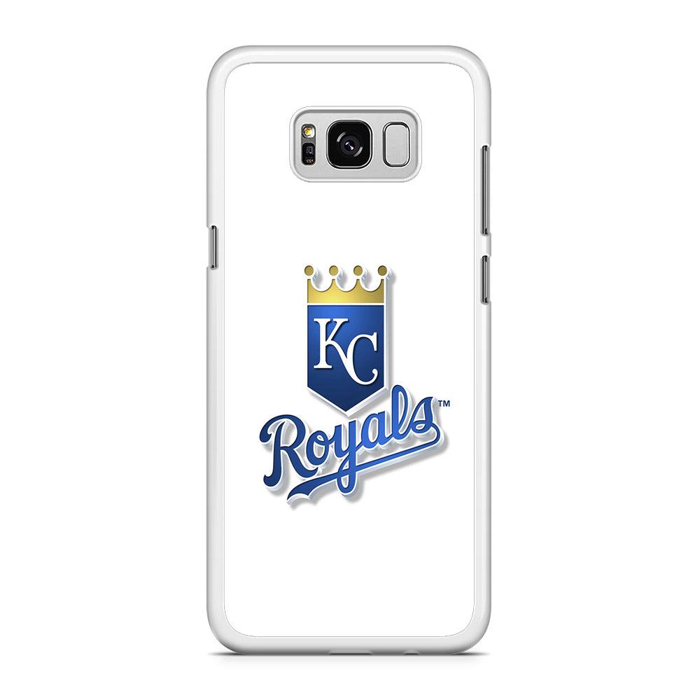 Baseball Kansas City Royals MLB 001 Samsung Galaxy S8 Case-Rubber / White (2D Case)-Xtracase
