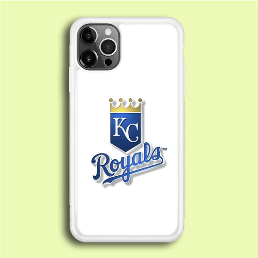 Baseball Kansas City Royals MLB 001 iPhone 12 Pro Case-Rubber / White (2D Case)-Xtracase