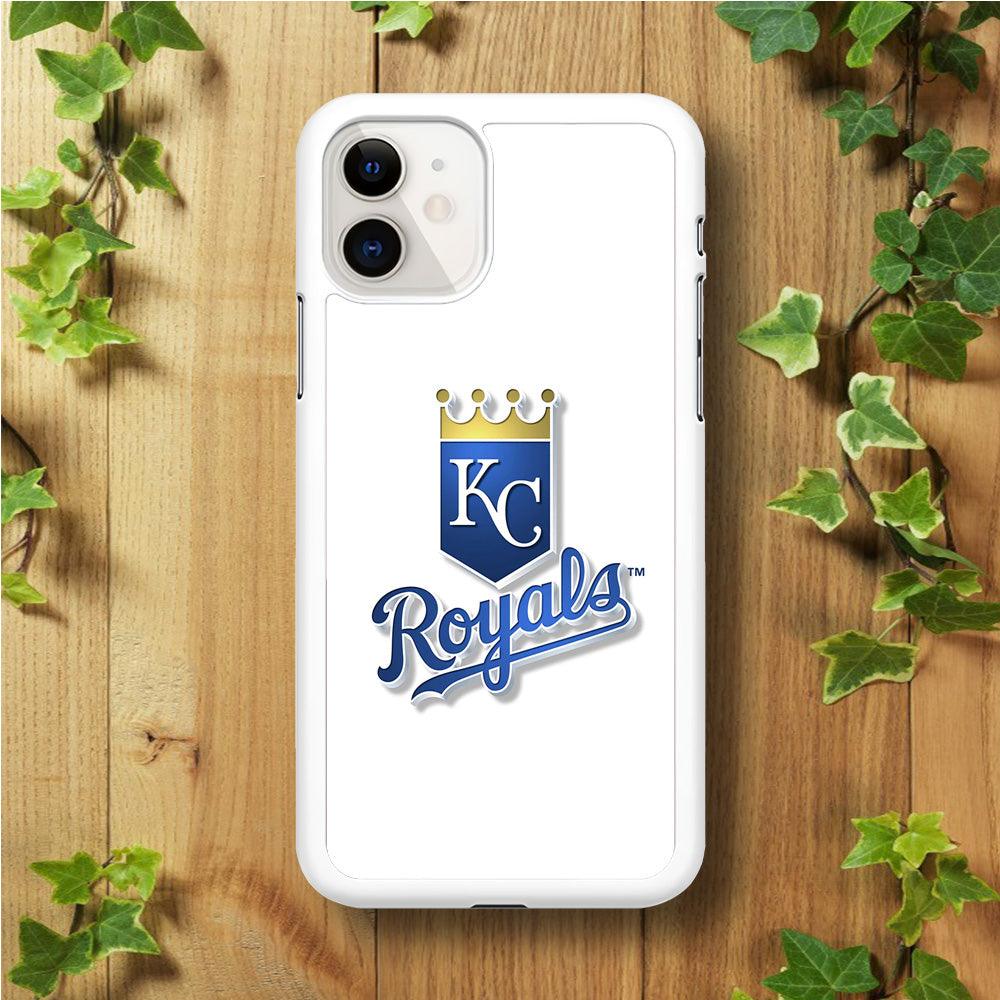 Baseball Kansas City Royals MLB 001 iPhone 11 Case-Rubber / White (2D Case)-Xtracase