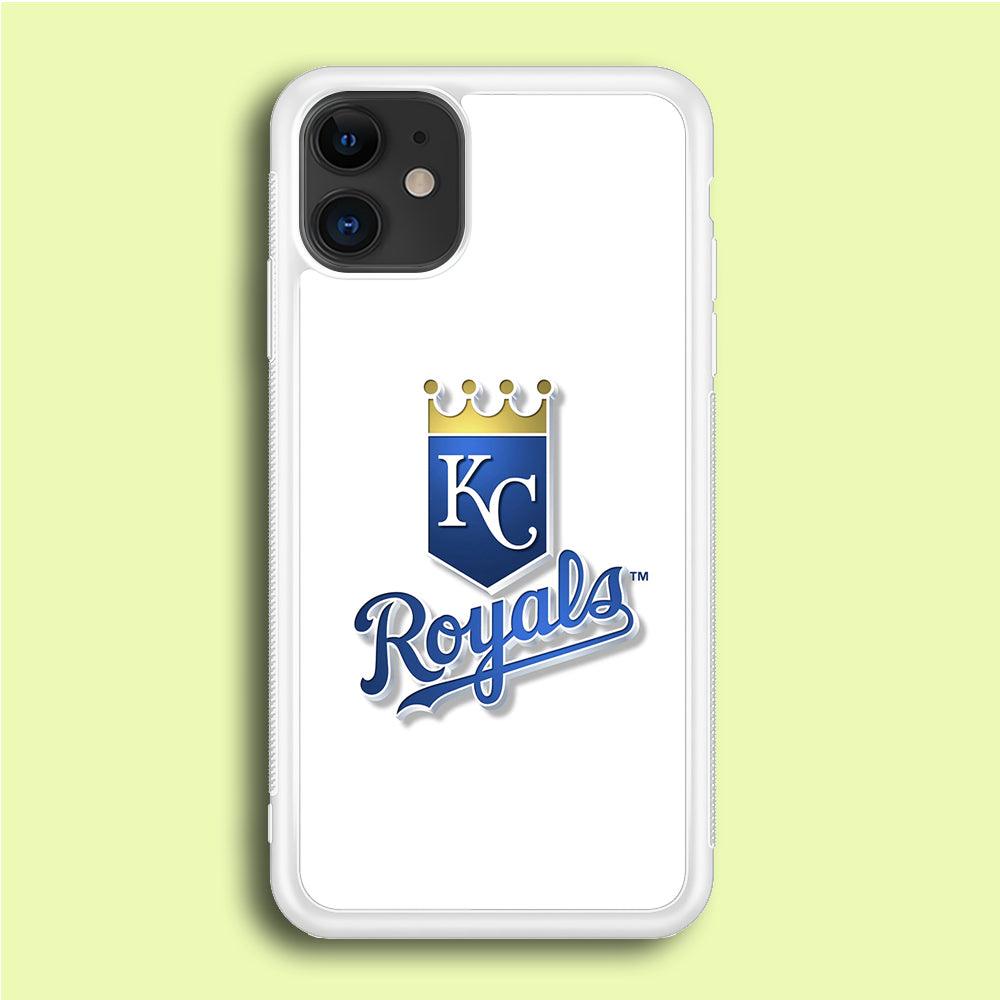 Baseball Kansas City Royals MLB 001 iPhone 12 Case-Rubber / White (2D Case)-Xtracase
