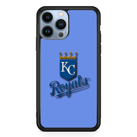 Baseball Kansas City Royals MLB 002 iPhone 13 Pro Max Case-Rubber / Black (2D Case)-Xtracase