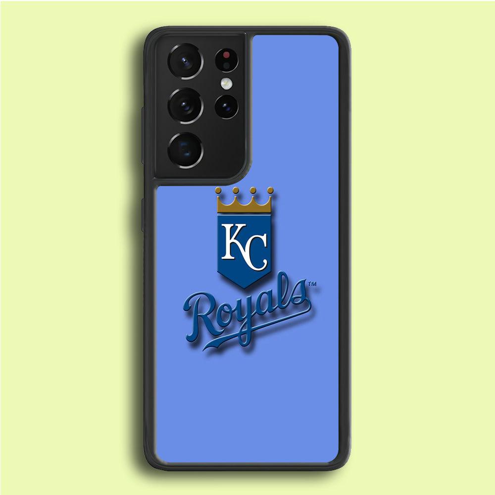 Baseball Kansas City Royals MLB 002 Samsung Galaxy S21 Ultra Case-Rubber / White (2D Case)-Xtracase