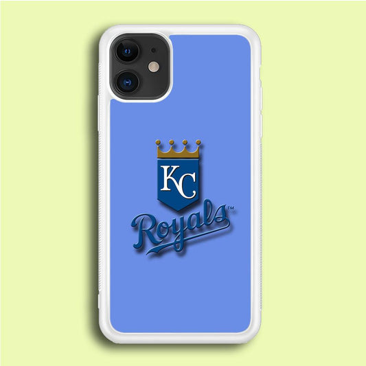 Baseball Kansas City Royals MLB 002 iPhone 12 Case-Rubber / White (2D Case)-Xtracase
