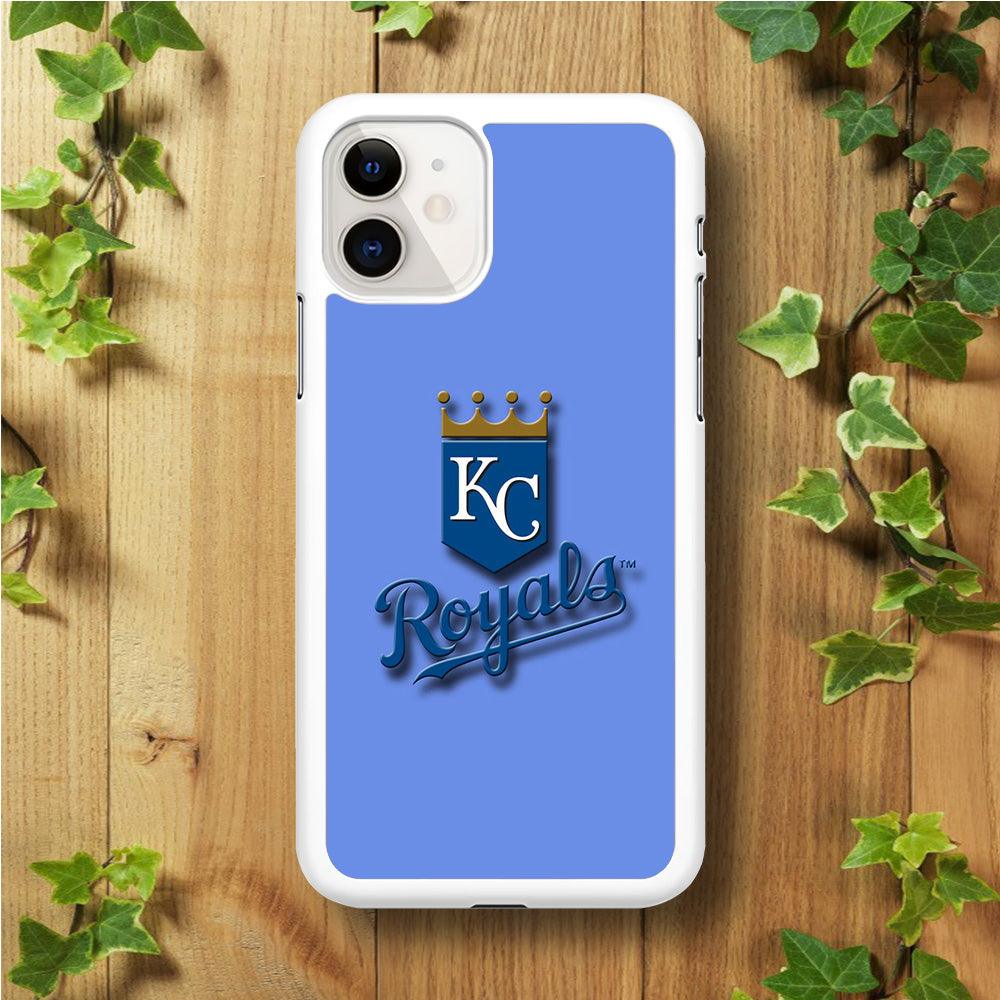 Baseball Kansas City Royals MLB 002 iPhone 11 Case-Rubber / White (2D Case)-Xtracase