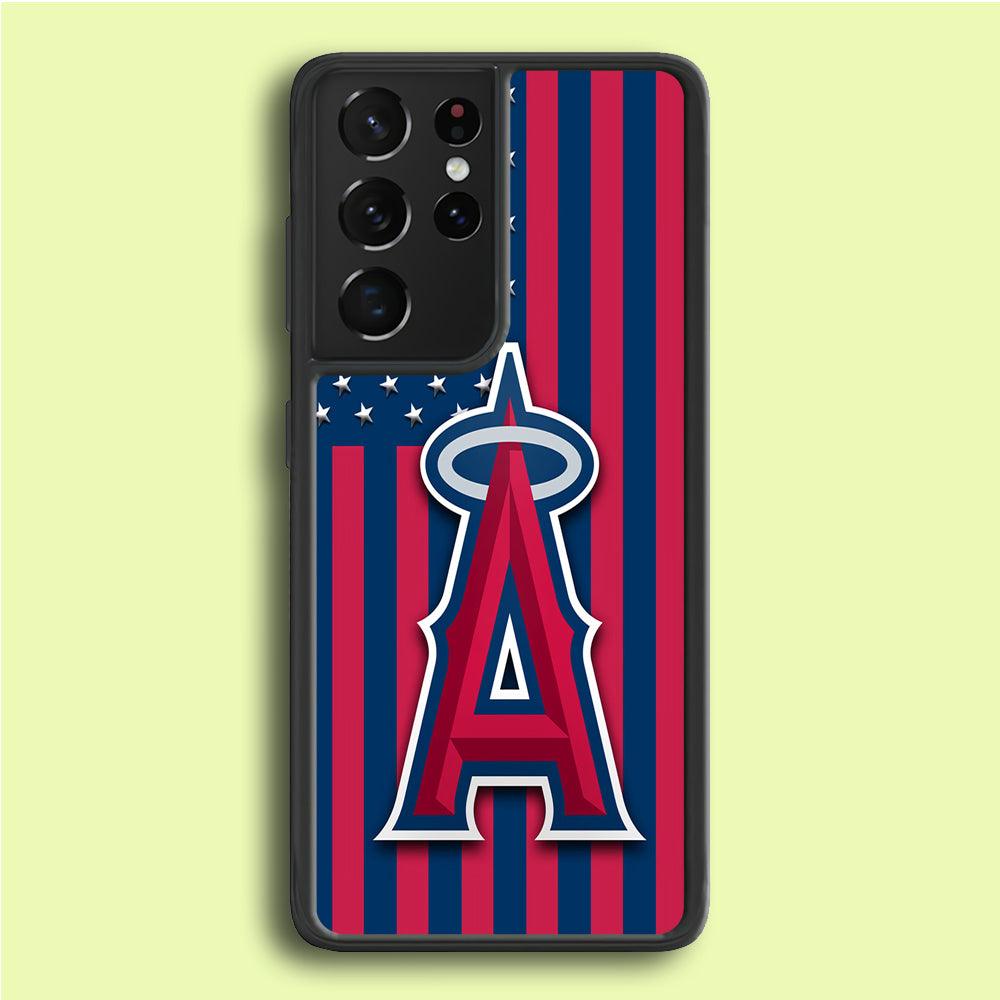 Baseball Los Angeles Angels MLB 001 Samsung Galaxy S21 Ultra Case-Plastic / Full Wrap (3D Case)-Xtracase