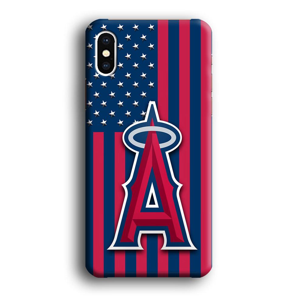 Baseball Los Angeles Angels MLB 001 iPhone Xs Max Case-Plastic / Full Wrap (3D Case)-Xtracase