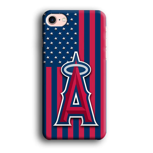 Baseball Los Angeles Angels MLB 001 iPhone 8 Case-Plastic / Full Wrap (3D Case)-Xtracase