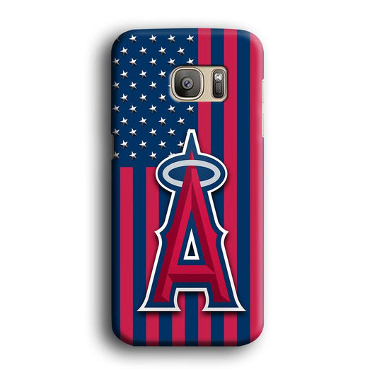 Baseball Los Angeles Angels MLB 001 Samsung Galaxy S7 Edge Case-Plastic / Full Wrap (3D Case)-Xtracase