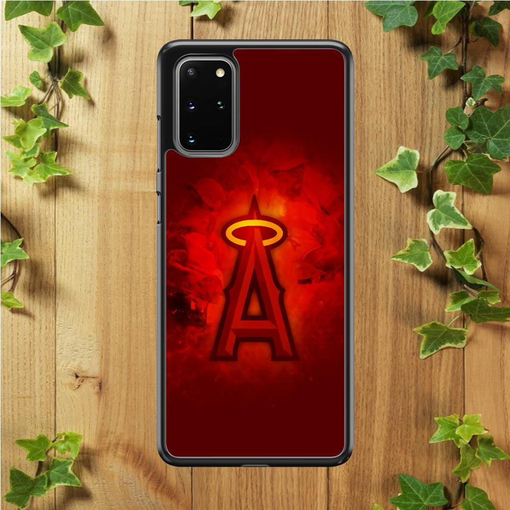 Baseball Los Angeles Angels MLB 002 Samsung Galaxy S20 Plus Case-Rubber / White (2D Case)-Xtracase