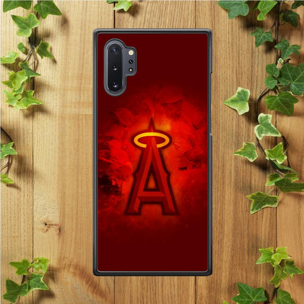 Baseball Los Angeles Angels MLB 002 Samsung Galaxy Note 10 Plus Case-Rubber / White (2D Case)-Xtracase
