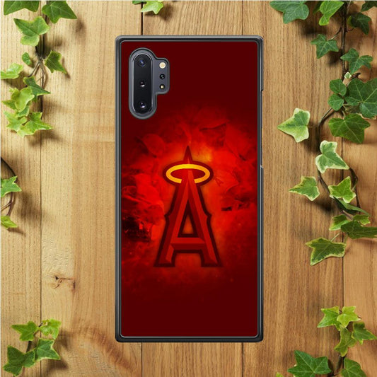 Baseball Los Angeles Angels MLB 002 Samsung Galaxy Note 10 Plus Case-Rubber / White (2D Case)-Xtracase