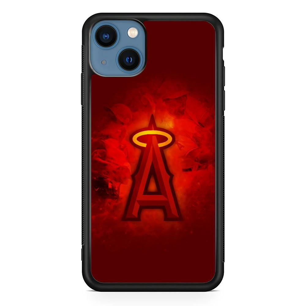 Baseball Los Angeles Angels MLB 002 iPhone 13 Case-Rubber / Black (2D Case)-Xtracase
