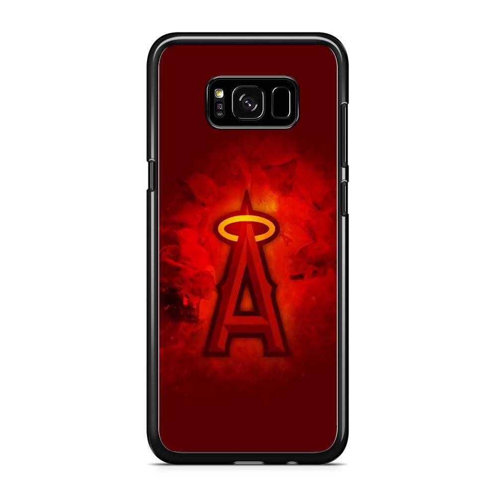 Baseball Los Angeles Angels MLB 002 Samsung Galaxy S8 Case-Rubber / Black (2D Case)-Xtracase