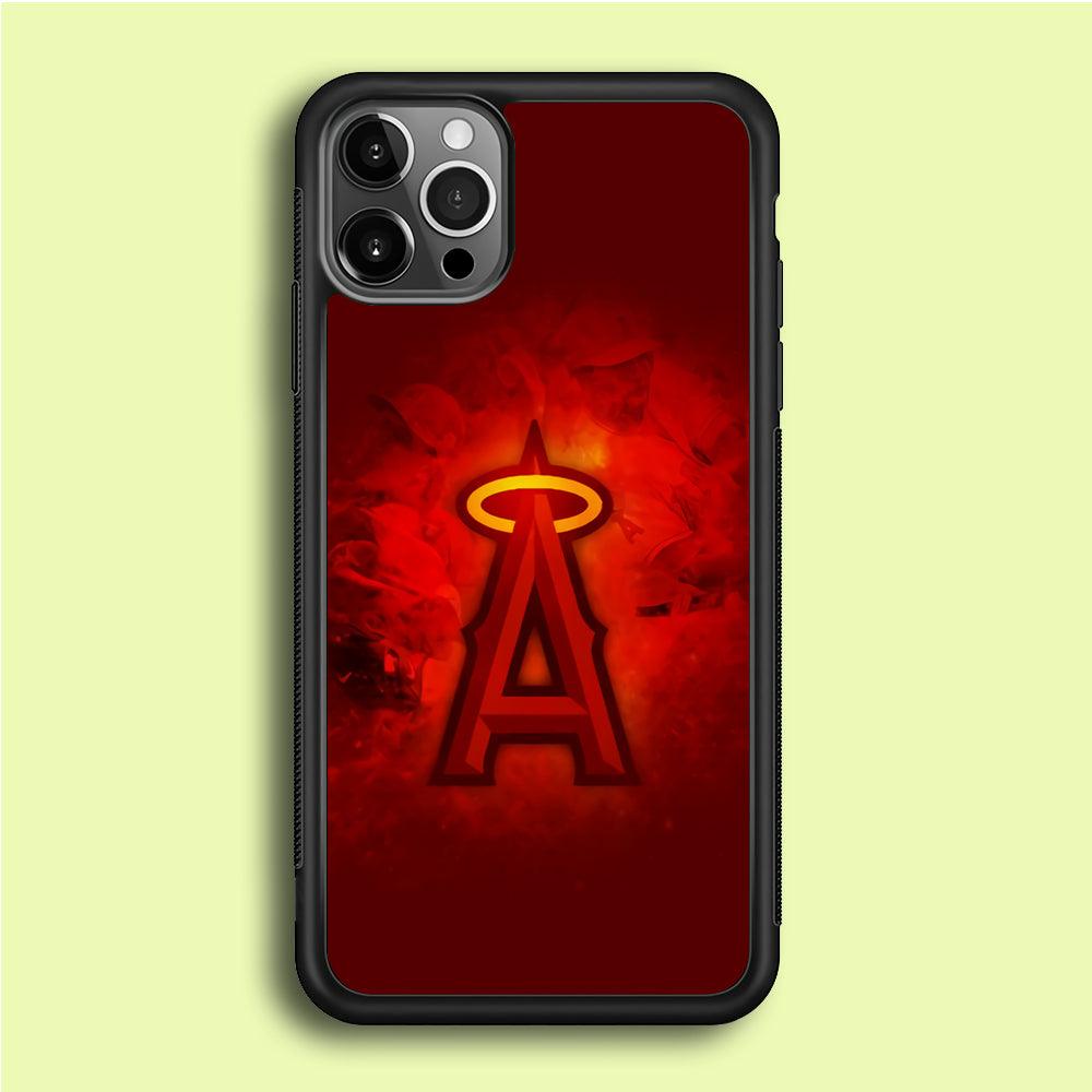 Baseball Los Angeles Angels MLB 002 iPhone 12 Pro Case-Rubber / Black (2D Case)-Xtracase