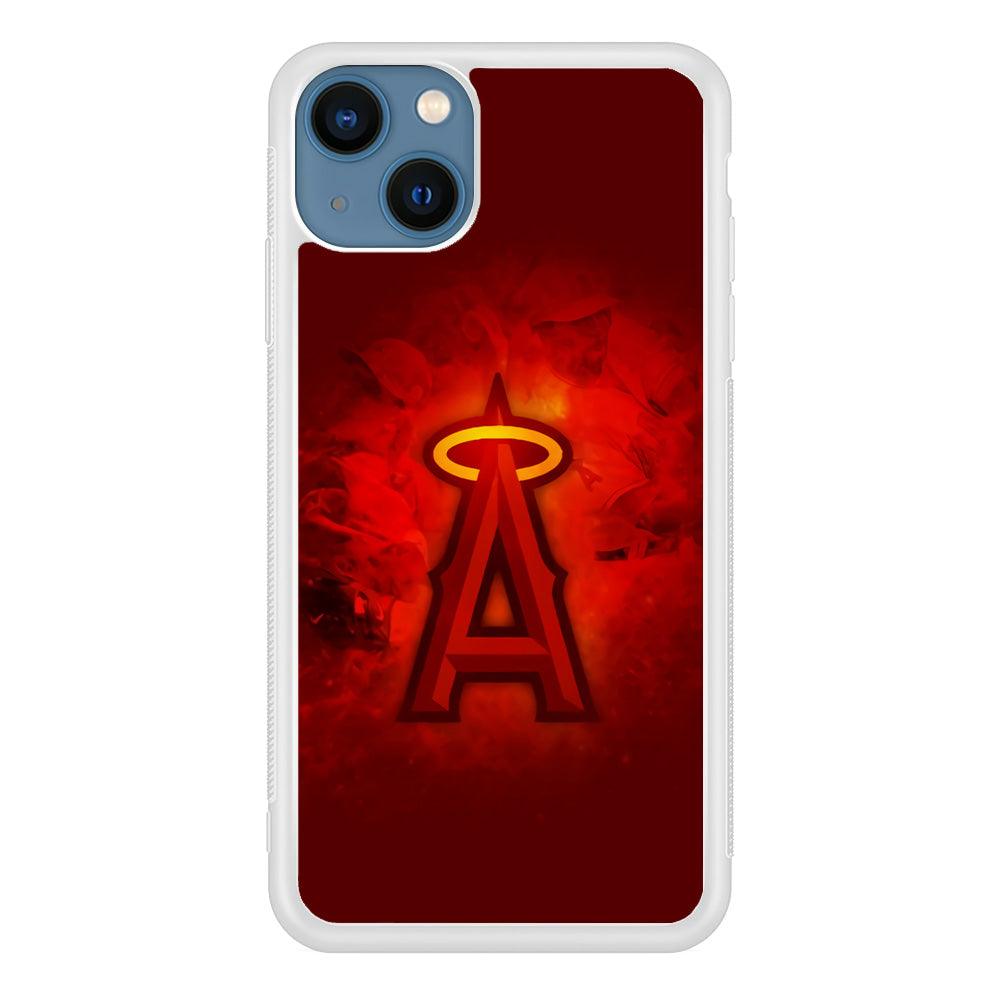 Baseball Los Angeles Angels MLB 002 iPhone 13 Mini Case-Rubber / White (2D Case)-Xtracase