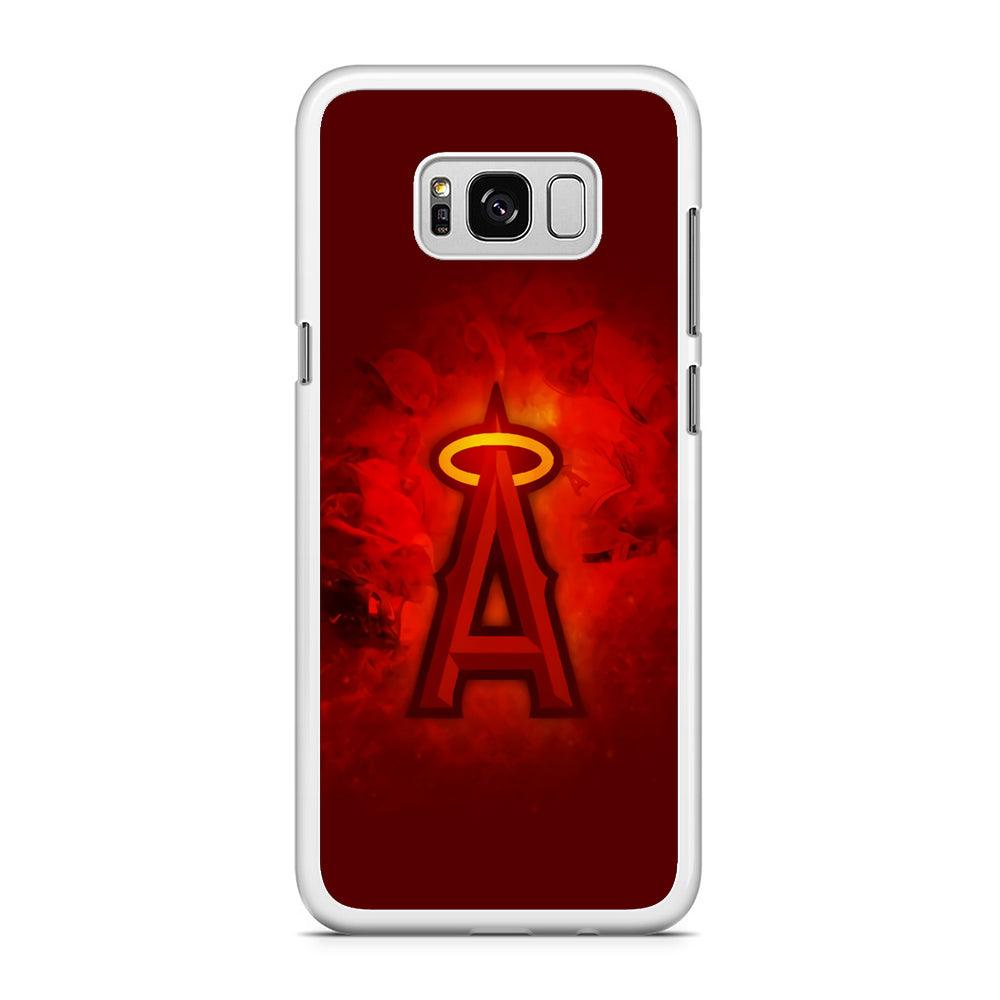 Baseball Los Angeles Angels MLB 002 Samsung Galaxy S8 Case-Rubber / White (2D Case)-Xtracase