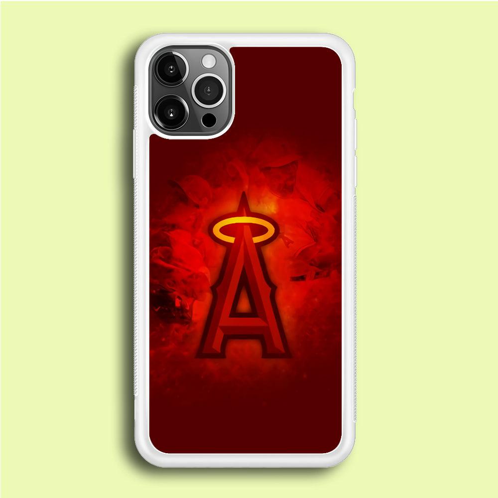 Baseball Los Angeles Angels MLB 002 iPhone 12 Pro Case-Rubber / White (2D Case)-Xtracase