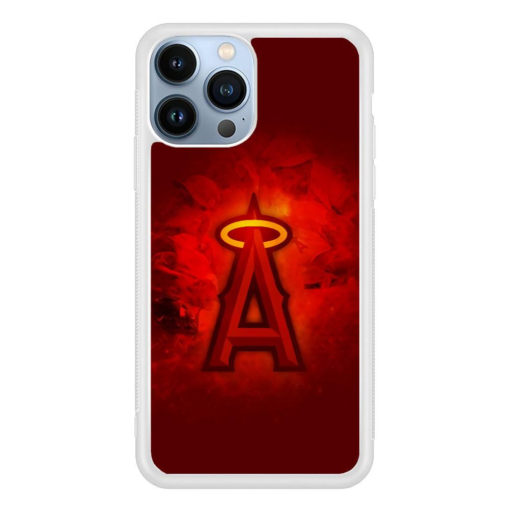 Baseball Los Angeles Angels MLB 002 iPhone 13 Pro Max Case-Rubber / White (2D Case)-Xtracase